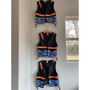 Set of 3 NERF N-Strike Elite Tactical Vest Kids One Size Fits Most Black